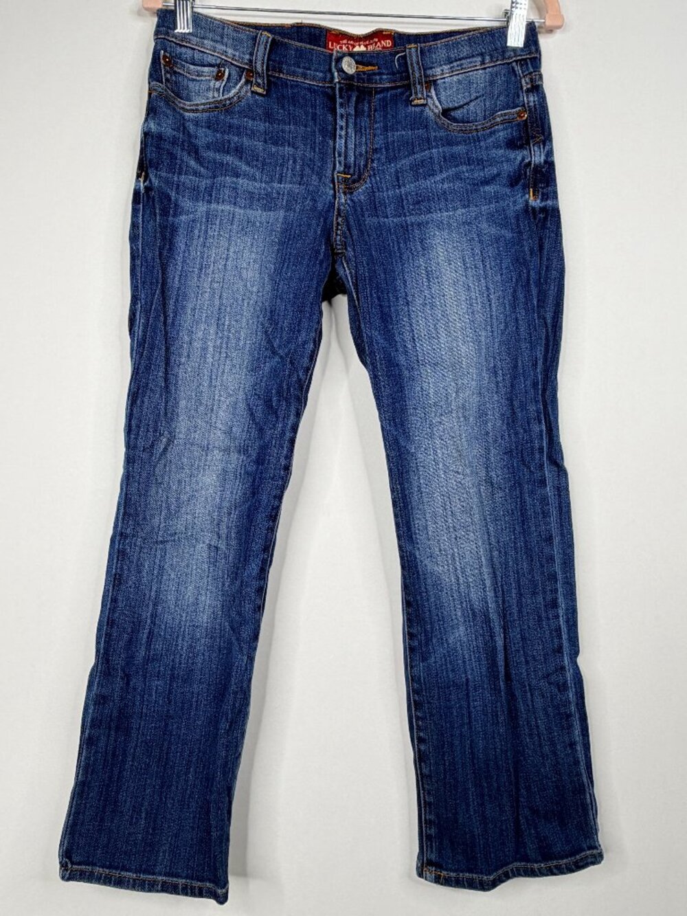 Lucky Brand Sweet N' Crop Bootcut Jeans Dark Wash 4/ 27 #A4535 - Picture 2 of 7